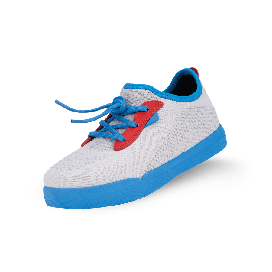 Kids Weekend Sneaker - Light Grey/Vessi Blue - Image 2