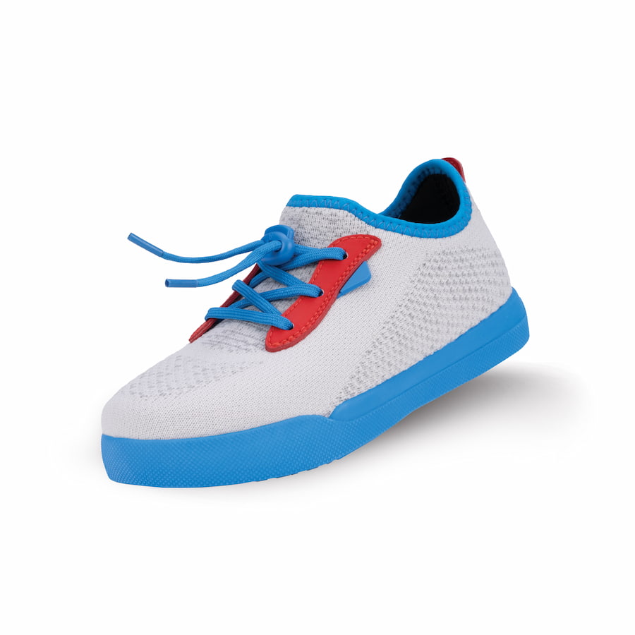 Kids Weekend Sneaker - Light Grey/Vessi Blue - Image 7